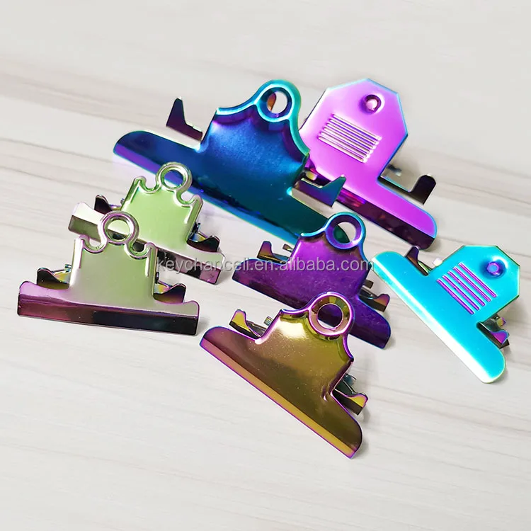146mm iridescent rainbow jumbo large big metal butterfly clipboard clip