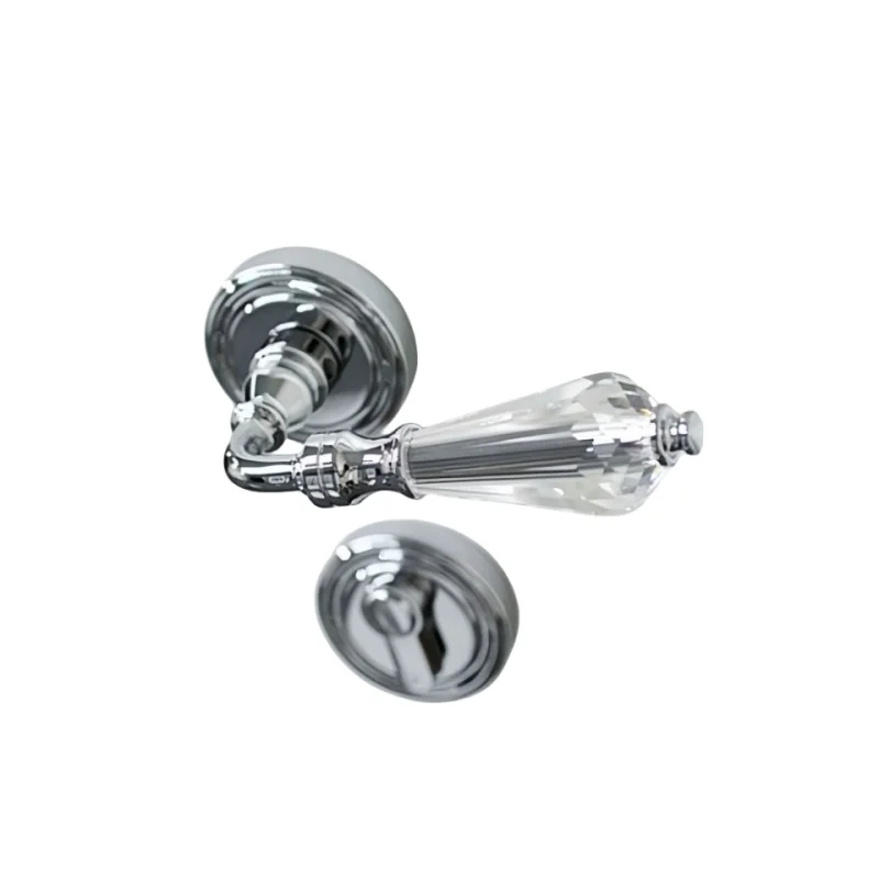 Italian handle hot selling Brass Door handle with Crystal Classical design hour glass shaped handgrip