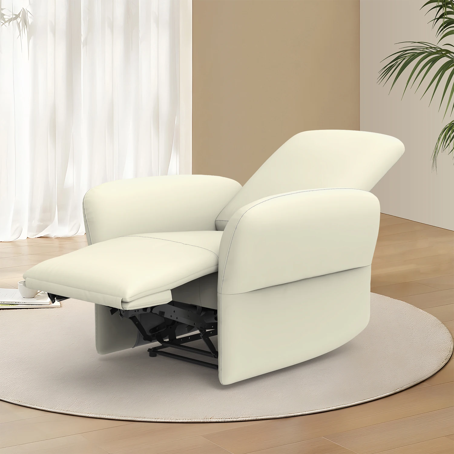 Hot Sale Modern Recliner Leather Sofa All Iron Frame Manual Recliner Multi-Function Sofa