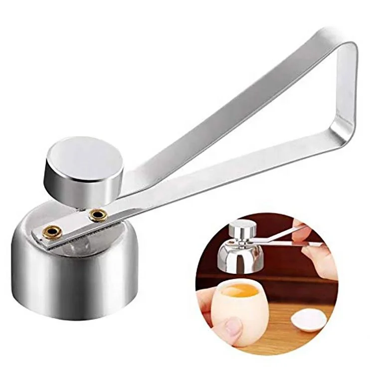 stainless steel 304 handheld magic egg opener innovative manual egg Shell Topper Cracker Opener