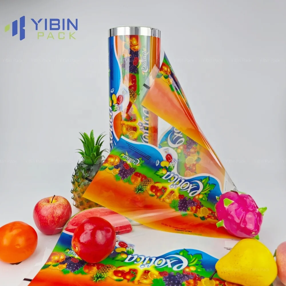 Factory Shiny Metallized Plastic Automatic packaging Film Roll for small Candy Biscuits Sachet Lollipop packaging wrap roll film