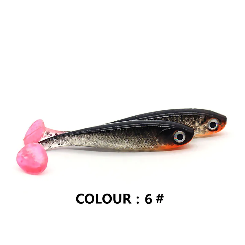 WT30 7cm/2.1g soft bait fishing lures shad artificial bait jig head fly fishing silicon rubber fish