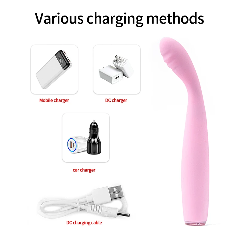 HMJ 2024 Powerful Waterproof Dildo Clit Stimulator with 5 Vibration Modes Flexible Sex Toy Women Pen G Spot Vibrator