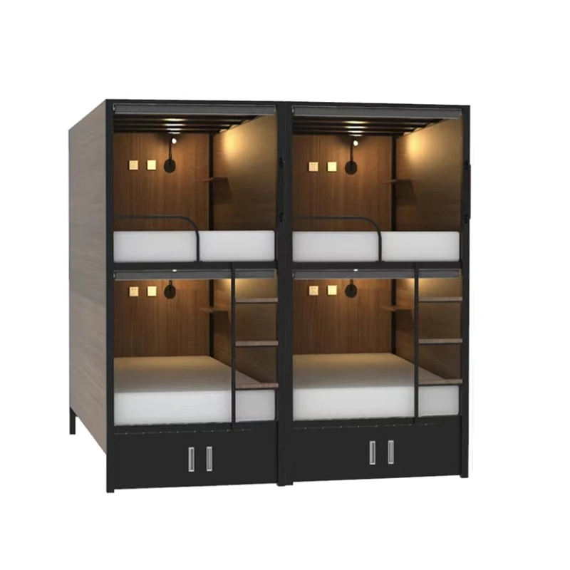 2024 JZD Capsule Sleeping Pod Bunk Bed Capsule Sleep Box Bed Hostel and Hotel Bedroom Metal Furniture Iron Modern Look