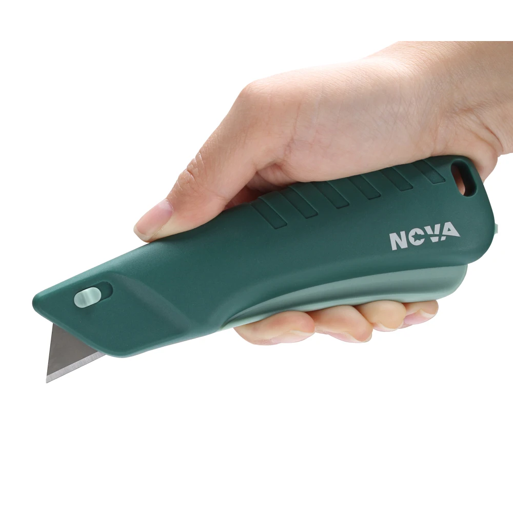 Finger friendly safety cutting knife box cutter for cutting boxes, cartons, packing