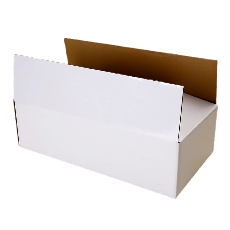 Customized 3/5 layer plain white kraft corrugated cardboard carton shipping hard packaging boxes for moving