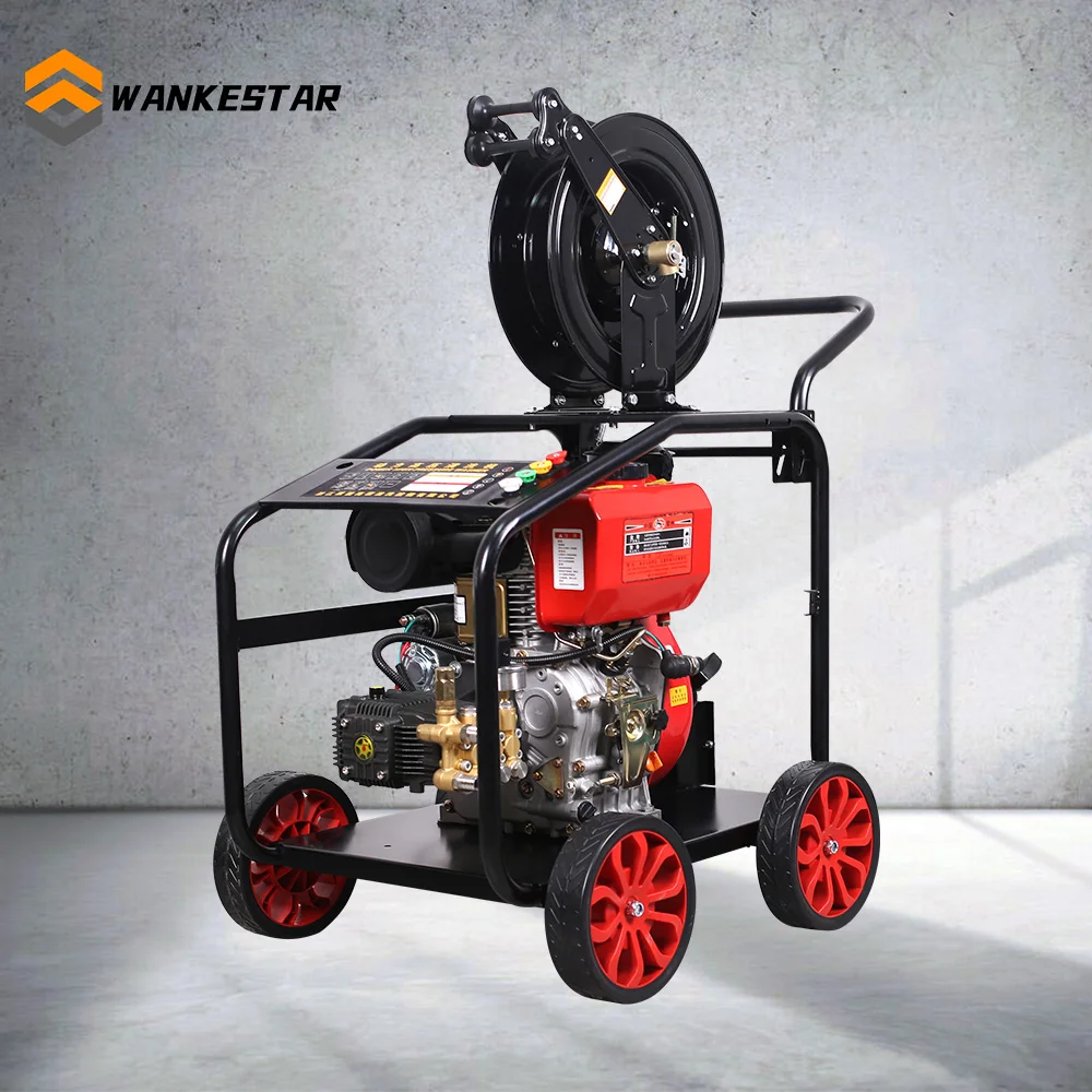 250Bar 3600Psi 18LPM сверхмощный Автомобильный Очиститель дизельный двигатель моечная машина высокого давления оборудование для очистки труб струйная канализация