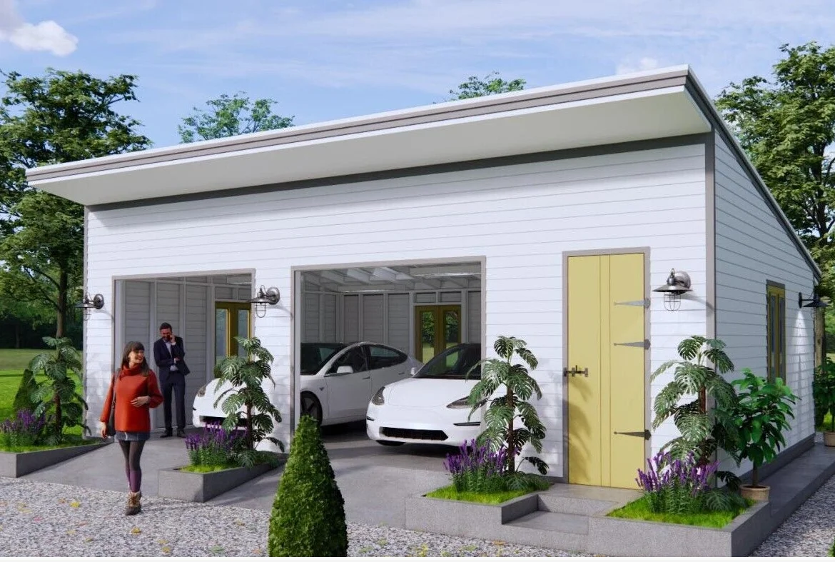 prefab garage shed plan 9m X 6m 2 car shed