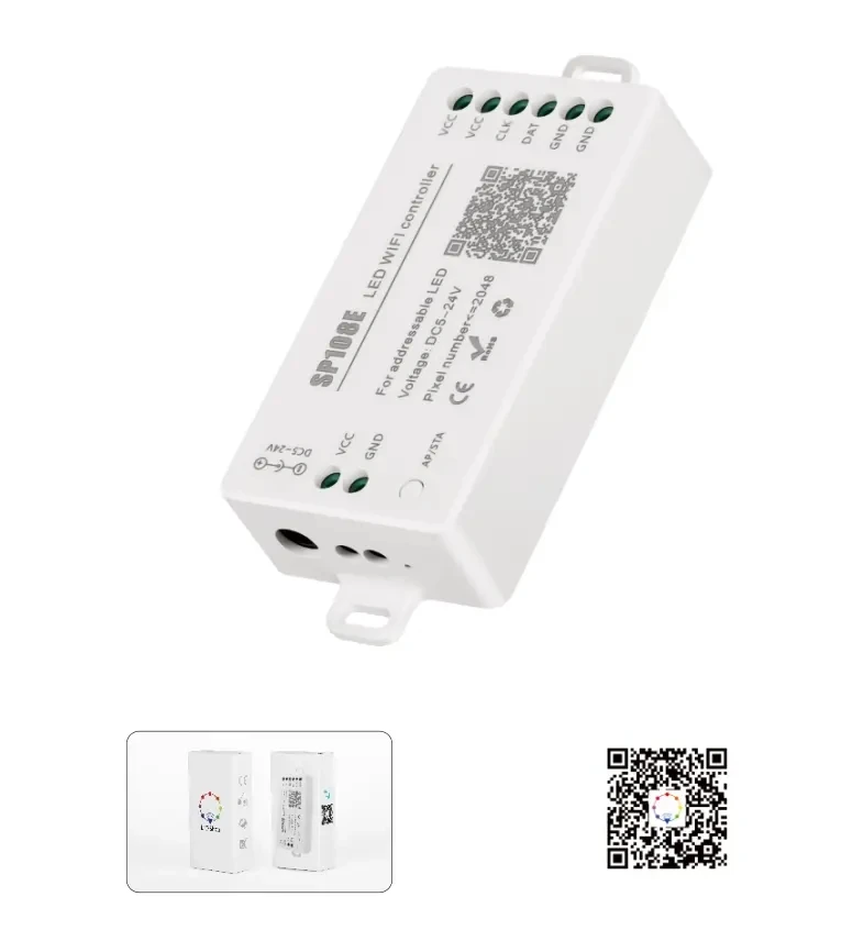 DC5 24V SP108E wifi led controller for ws2812b ws2811 addressable led strip