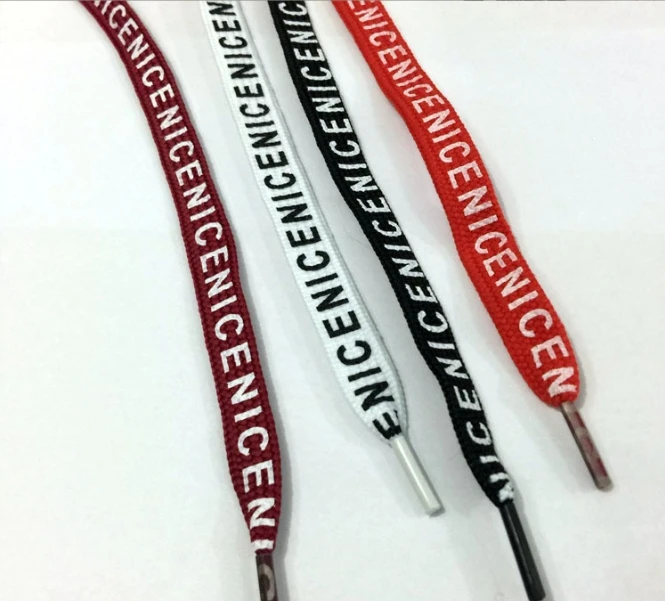 1cm wide hollow polyester drawcord 1.3m with plastic tip letter LOGO waistband 3 colors optional