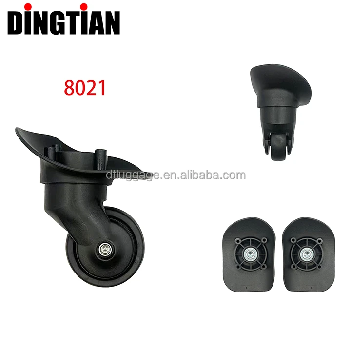 Factory Wholesales Parts Replacement 4*360 Black Degree Wheels Durable suitcase Accessories