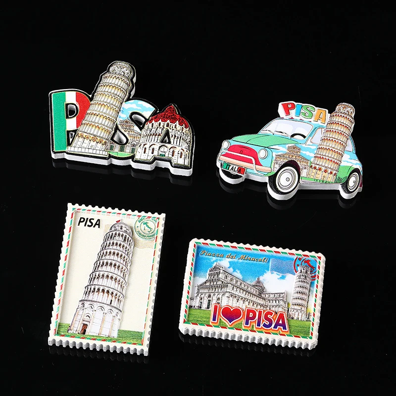 Creative Italy PISA Tourism Souvenir Refrigerator Magnet Customization 3D Printing Resin Crafts Fridge Magnet