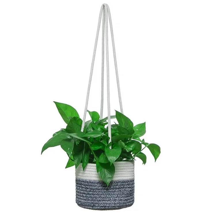 
Cotton Rope Plant Baskets, Modern Home Decoration Plant Flower Pots 