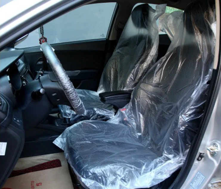 Wholesale 5 in 1 PE Transparent Waterproof Disposable Plastic Seat Cover Kit for Cars automotive parts & accessories