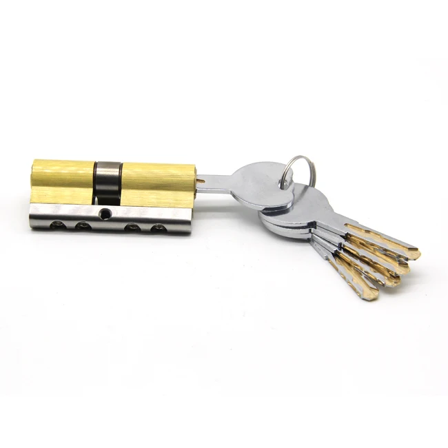 European Solid Brass Double Open Key Master safe lock Cylinder