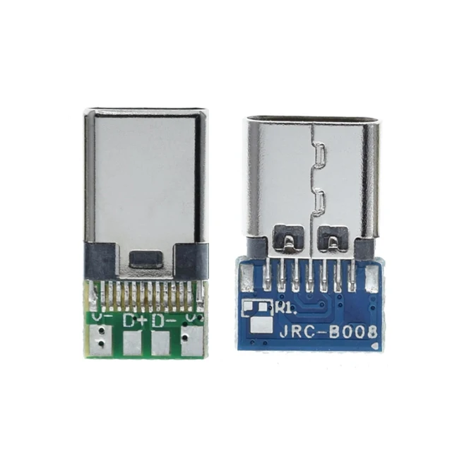 Двухсторонняя вперед назад штекер Type-C USB-3.1 4 Паяные соединения PCB мать соединитель сидения Женский Мужской Разъем USB Type C