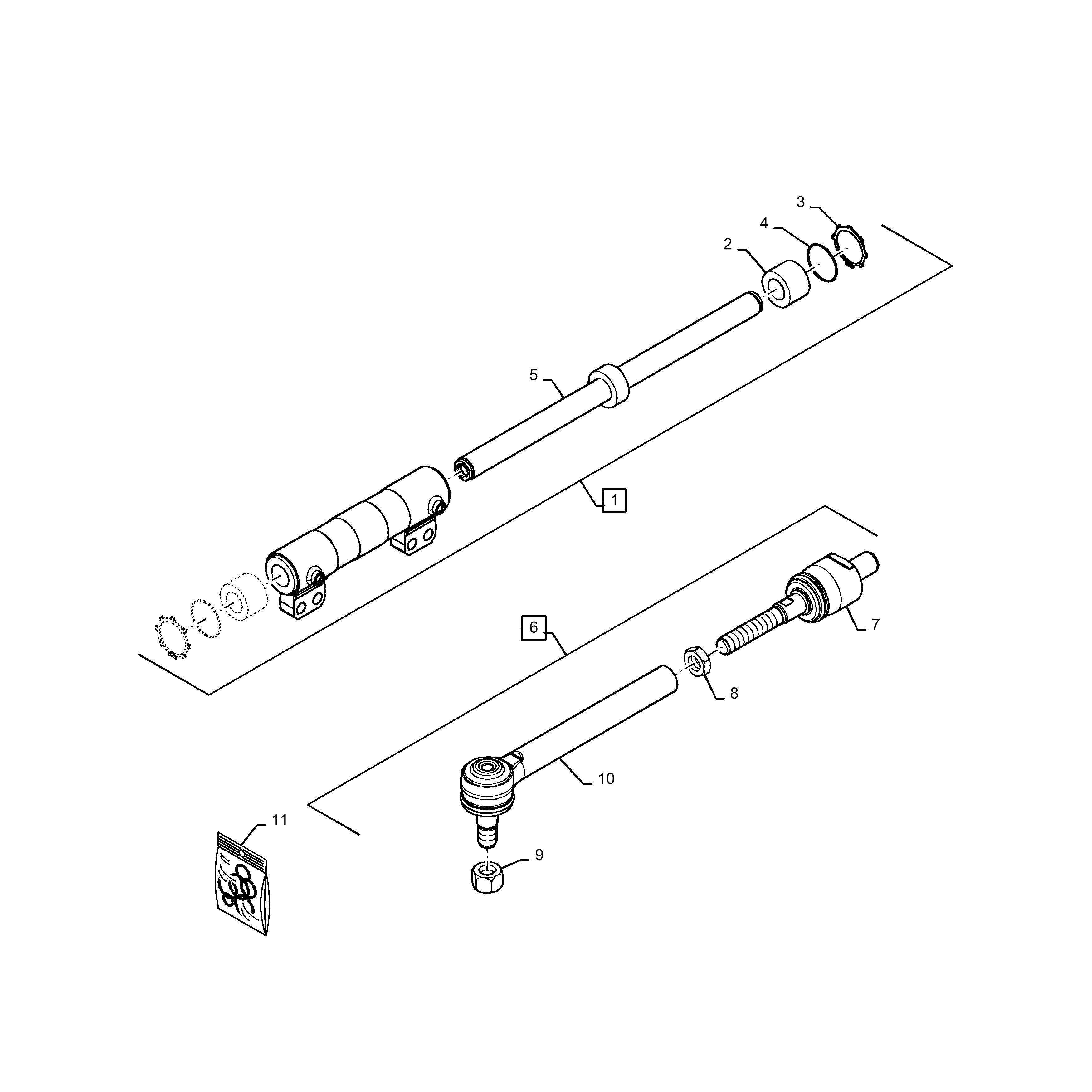 Aftermarket New 84276564 Ball Joint 399mm L Fits Light Equipment 580N 580SN 580SN WT 590SN