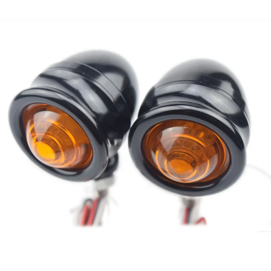 Motorcycle LED Indicator Harley Motorcycle Turn Signals Cafe Racer Flasher Blinkers Custom Vintage Indicators