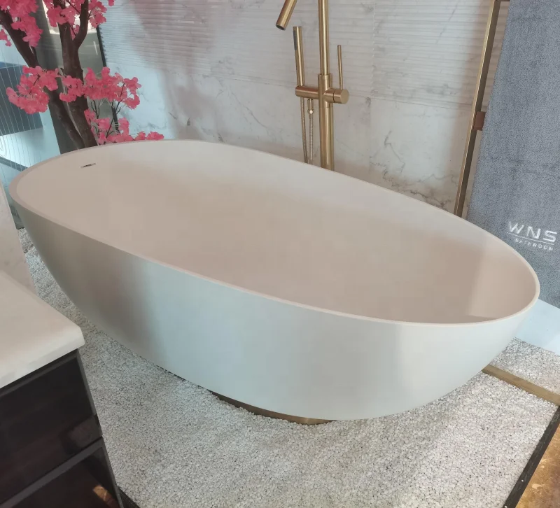  Современная отдельно стоящая каменная Ванна для взрослых матовая