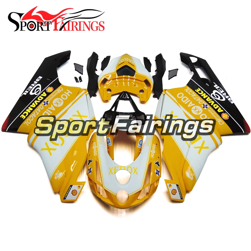 Motorcycle Full Fairing Kit For Ducati 999/749 Monoposto 2003 2004 999s 749s ABS Plastic Injection Cowlings- Glossy White Yellow