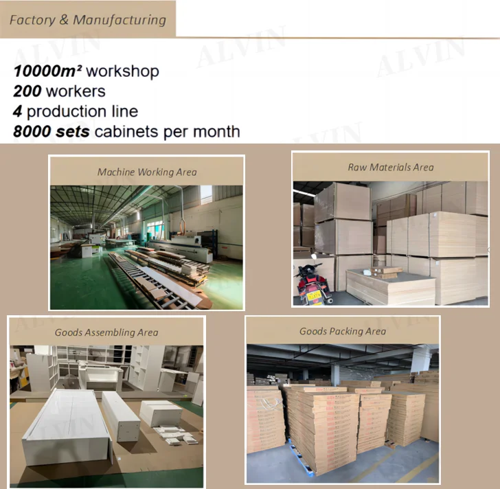 Alvin Custom Free Design Modern Solid Wood Modular Cabinet Design