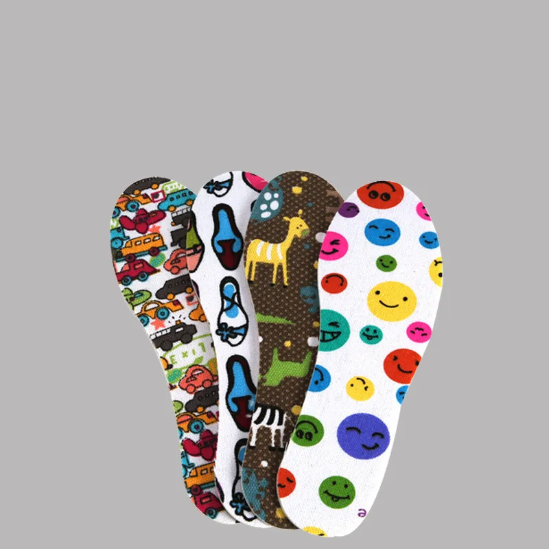 Милые и настраиваемые удобные латексные детские стельки, Разноцветные Детские стельки из латексной пены, стельки для обуви для детей