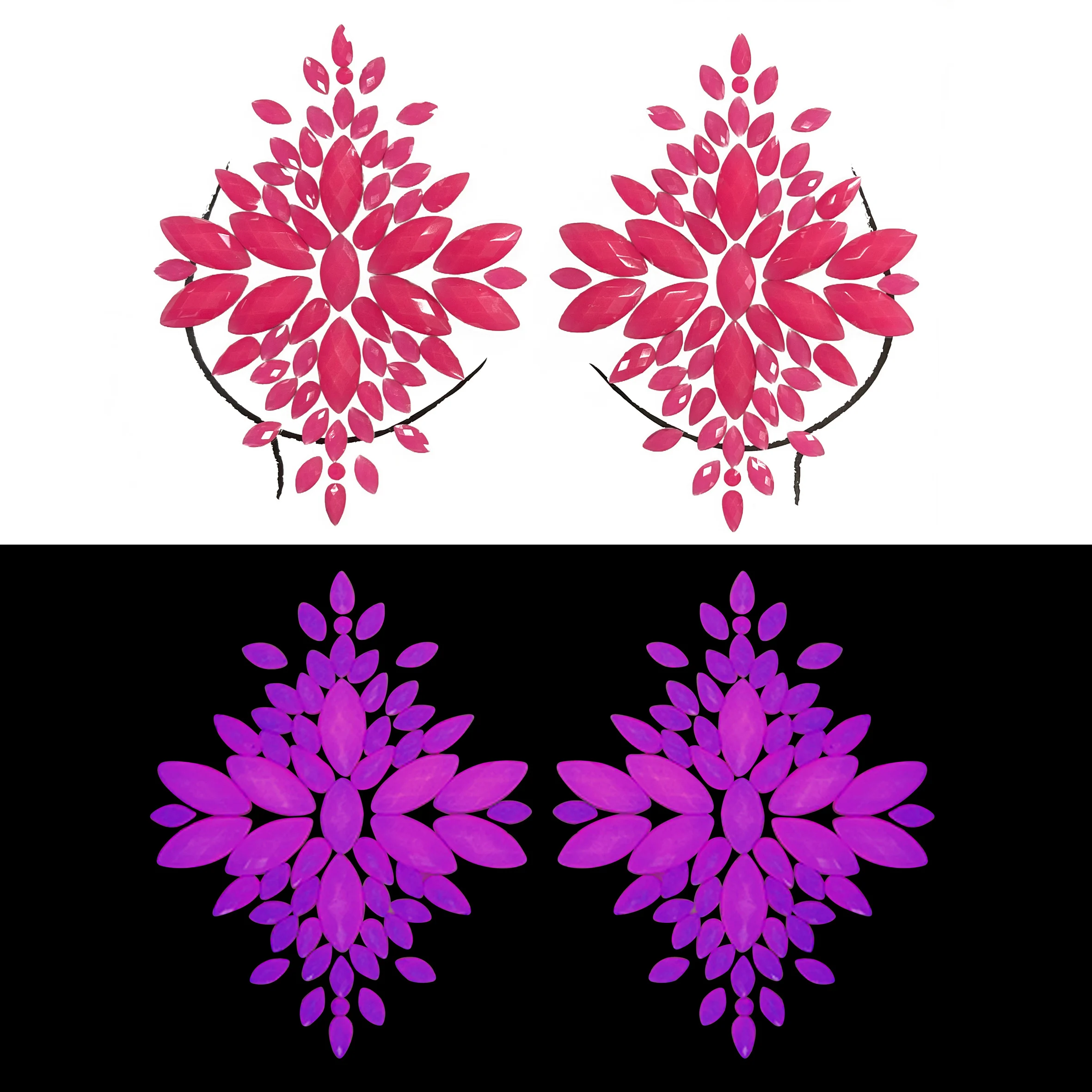 Sex Bindi Face Breast BoombsJewels Nipple Pasties Cover Gems For Dance Party