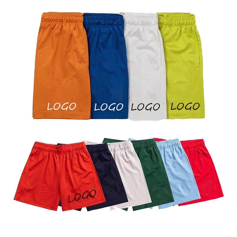 Men Cropped Fit Side Pockets Summer Basic Mens Mesh Basketball Shorts Custom For Men