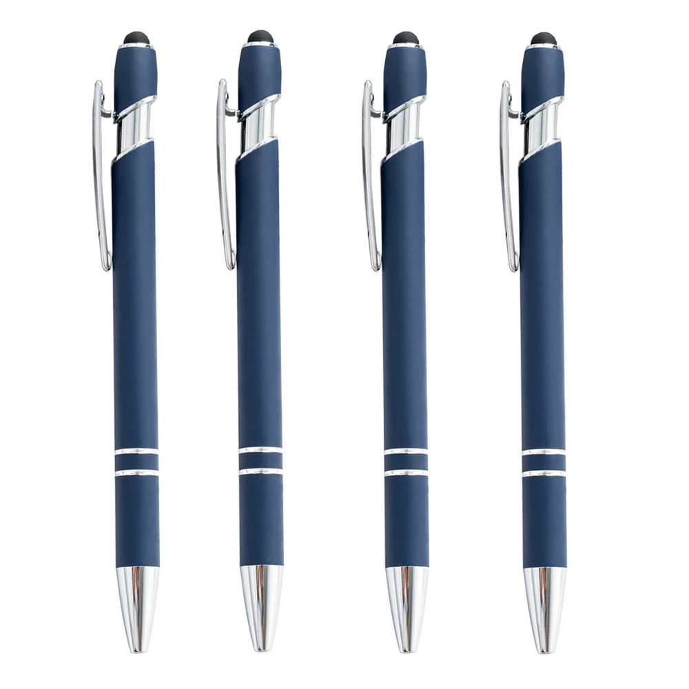 2-in-1 Ball Pen with Stylus Touch Pen Customise Logo for School Stationery Small MOQ Aluminium Alloy Notebook Metal OEM Reynolds