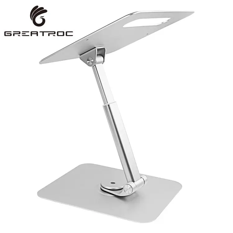 Great Roc OEM/ODM desk portable computer holder fits for 17 inch laptop riser adjustable laptop stand aluminium for macbook