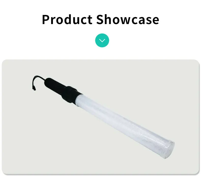 Multi-function high hardness waterproof handheld emergency self defense LED warning wand traffic light stick safety baton