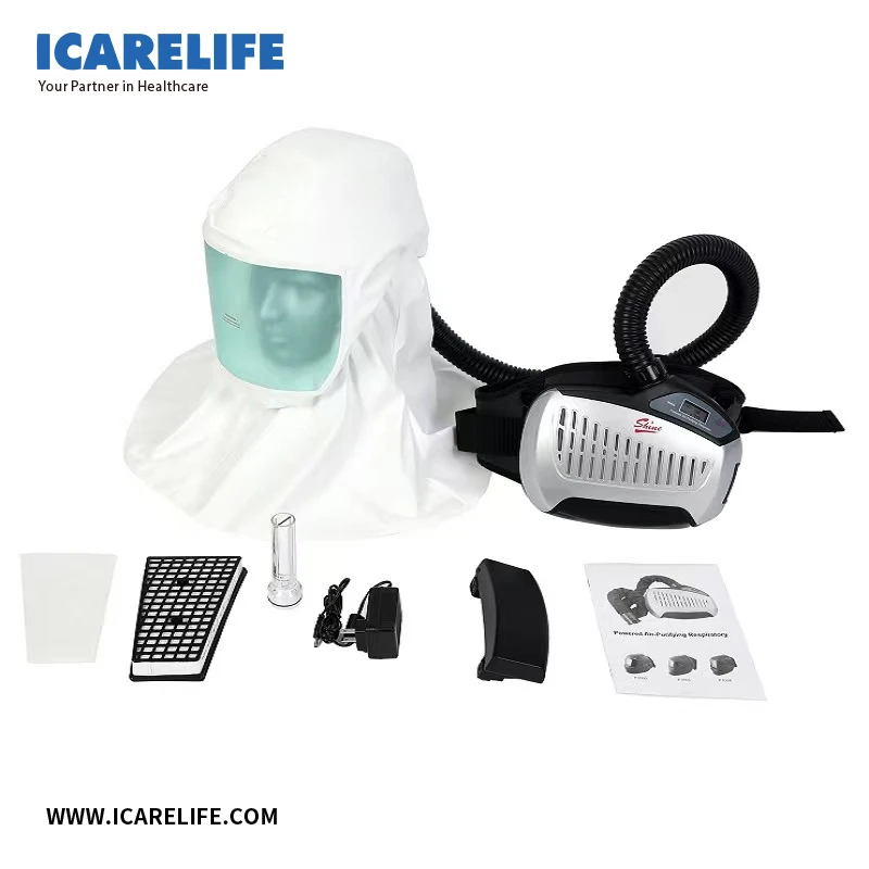  ICARELIFE PAPR NOISH Certificated Powered Air Purify Breathing Apparatus (