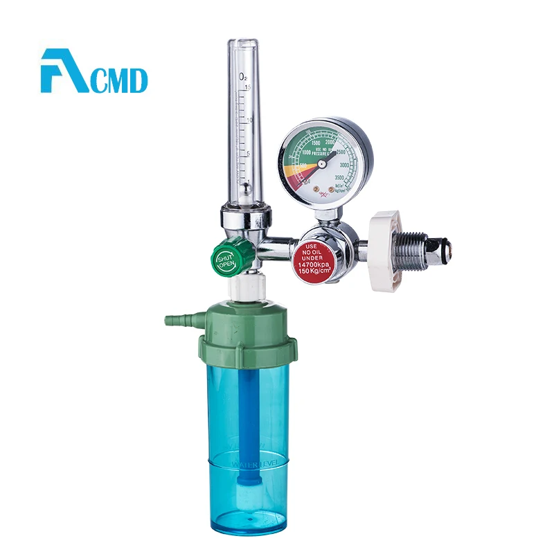 Nasal Oxygen Cannula Medical  Oxygen Flowmeter Bull Nose Regulator with Flow Meter Humidifier