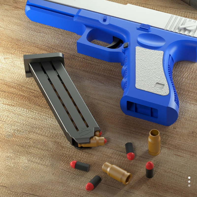 hot adults continuous soft bullet gun toy shell ejection toy gun automatic cheap realistic 3d printed fidget toy guns for boys