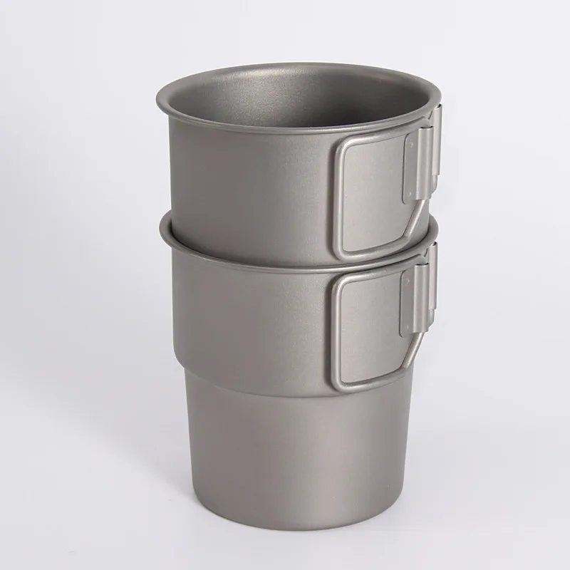 Outdoor camping beer stainless steel water mug 201 double coffee mug