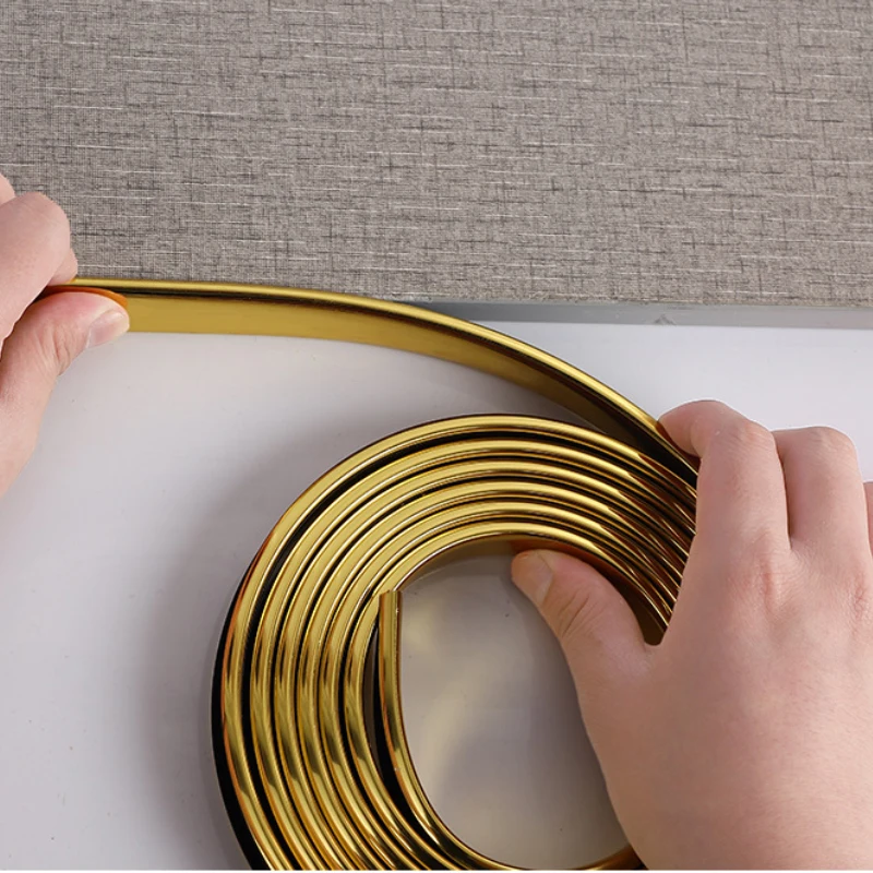 14.167 Sofa Accessory Edge Banding Tape Decorative Trim Strip Furniture Plastic Chrome Silver Gold PVC Strips for Sofa