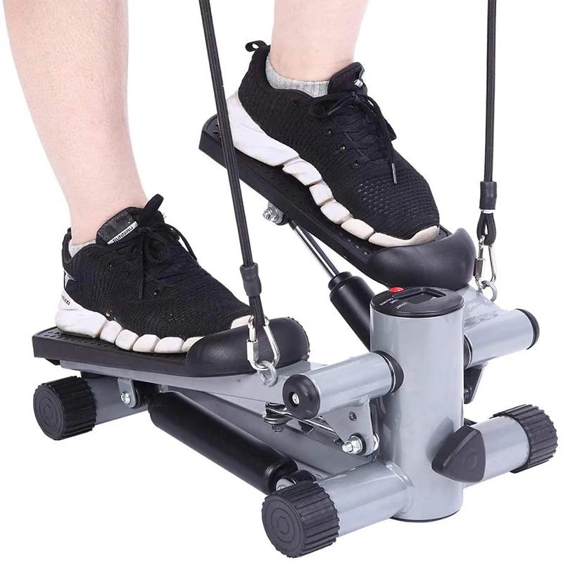 Эспандеры для помещений и ЖК-монитор, регулируемый поворот ног, мини шаговый тренажер для лестницы