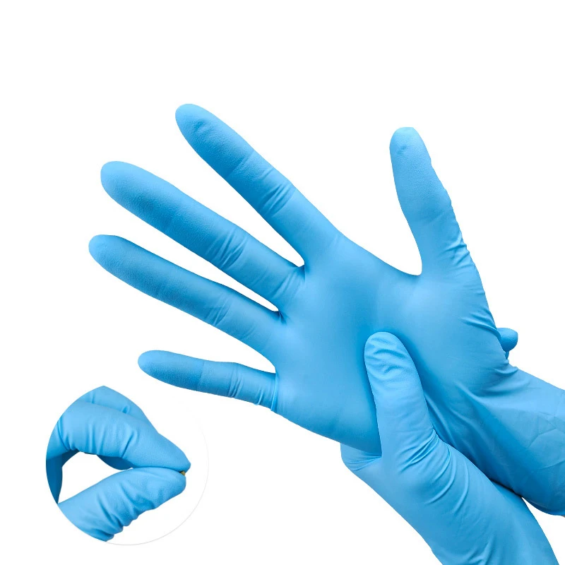 Pure Nitrile Medical Grade Gloves Thickened Protective Waterproof Non-slip Disposable