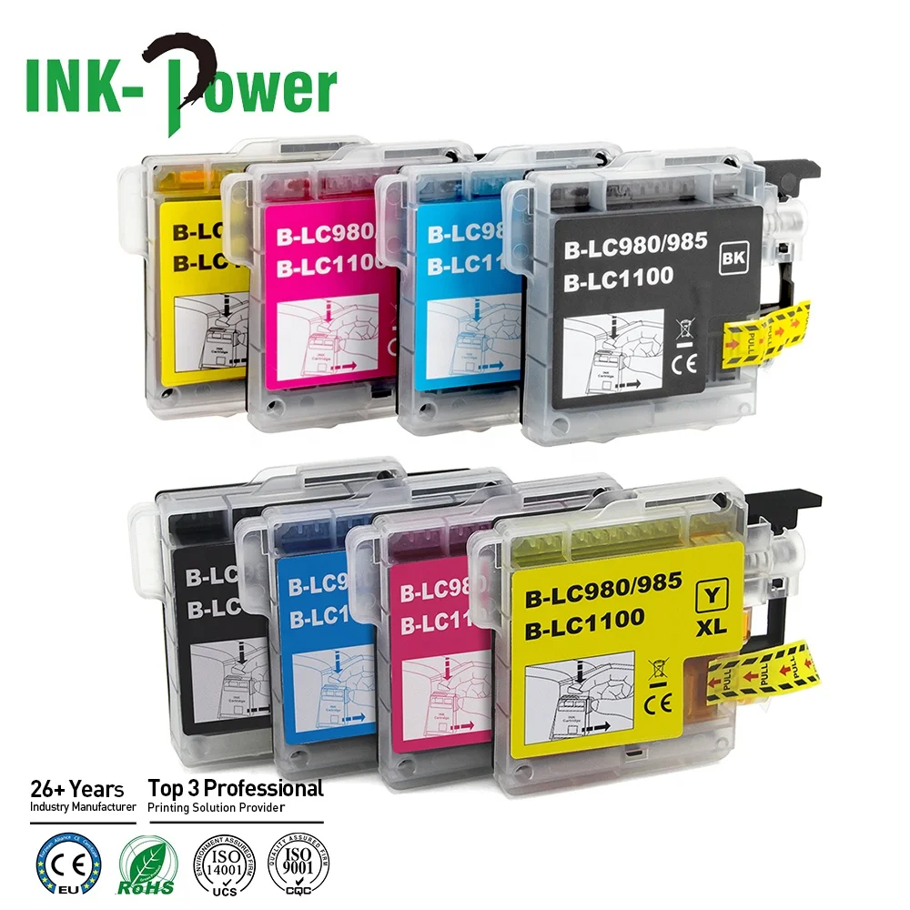 INK-POWER LC980 LC985 LC1100 LC980XL LC985XL LC1100XL Premium Compatible Color Inkjet Ink Cartridge For Brother Printer