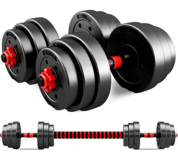 Gym Use Dumbbell Cement Plate Coated Cement Dumbbell Gym Plate PVC Cement Weight