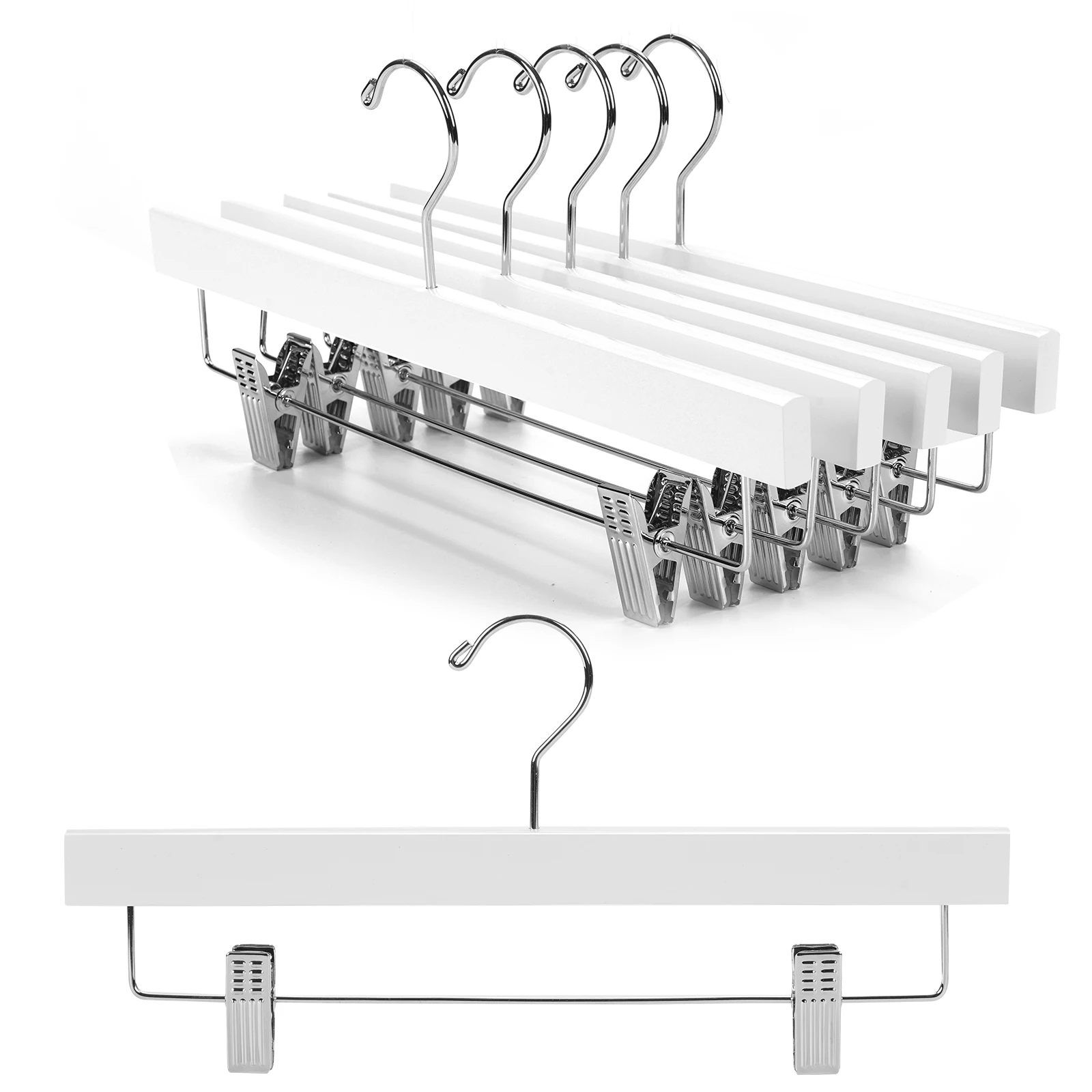 CLASSICwood Single Tier Multifunction Hanger for Clothes Clothing Living Room for Store Wardrobe Hotel Use