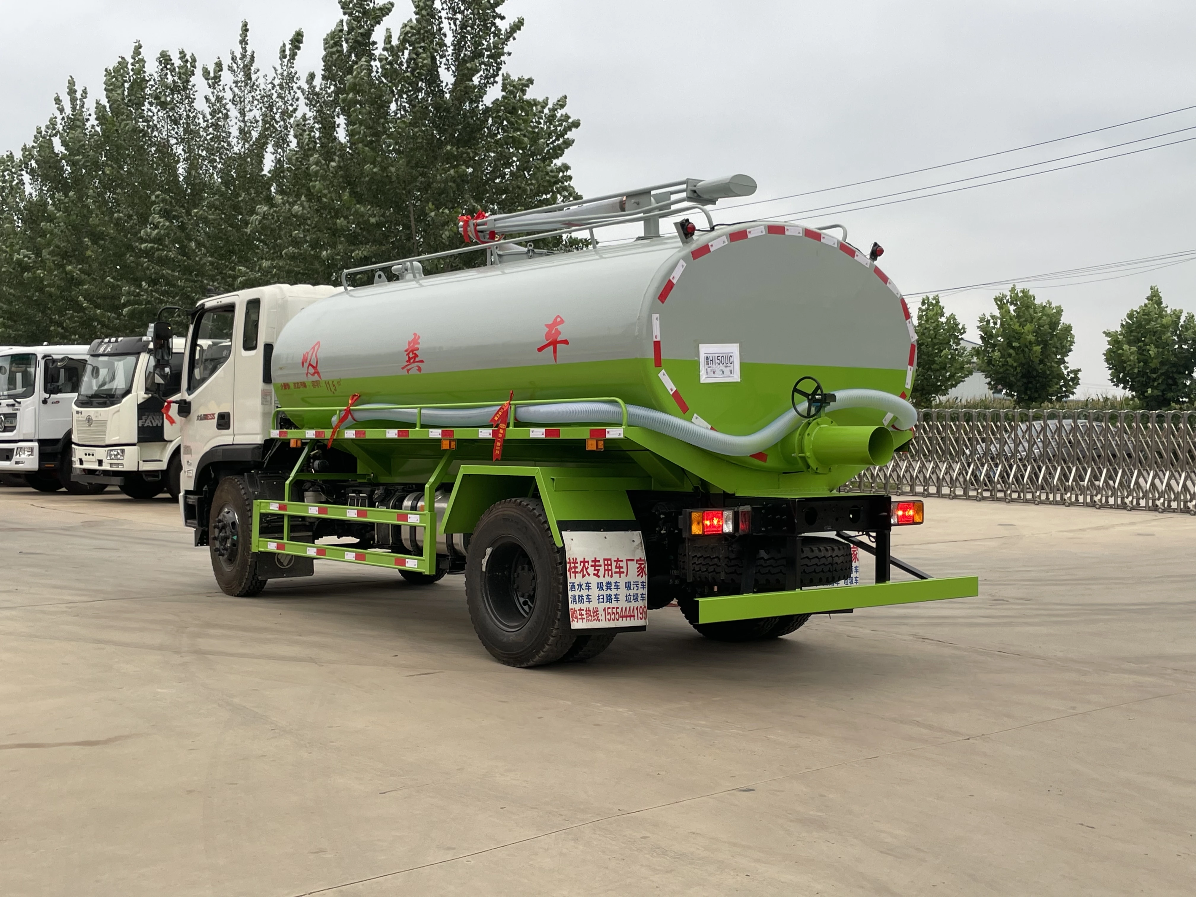Cleaning and dredging vehicle, urban pipeline cleaning and dredging factory, biogas slurry and sludge cleaning and suction truck