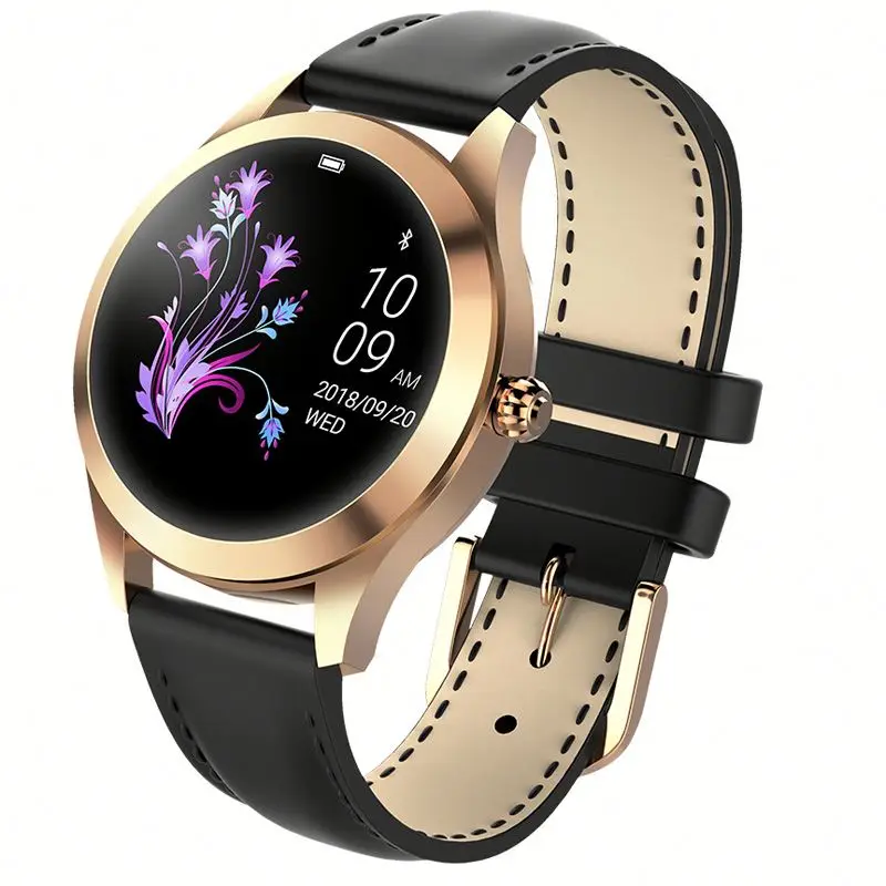 Reminder Touch screen women intelligent smart wrist watch fashion Dynamic Heart Rate Compatible Android IOS smartwatch KW10