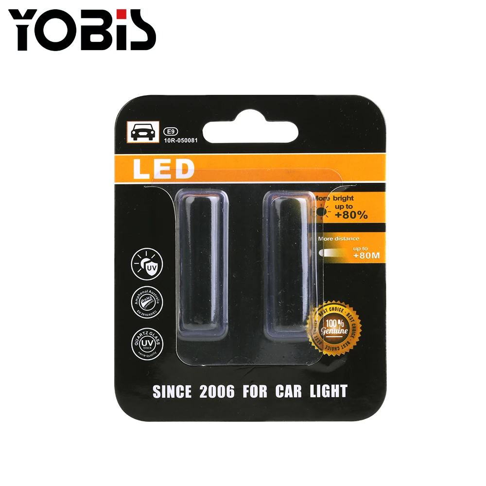  Автомобильная светодиодная лампа Yobis T10 5050 6SMD с дистанционным управлением RGB для салона