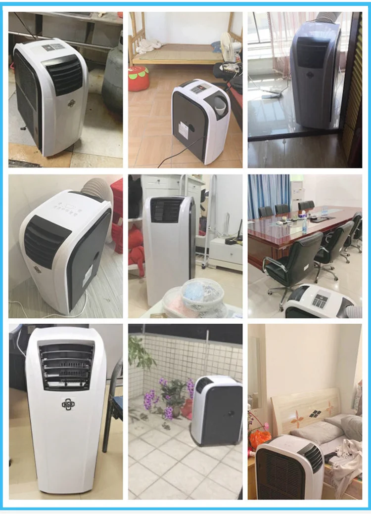 Remote Control 4 Speed Movable Cooling Heating Smart Air Conditioners