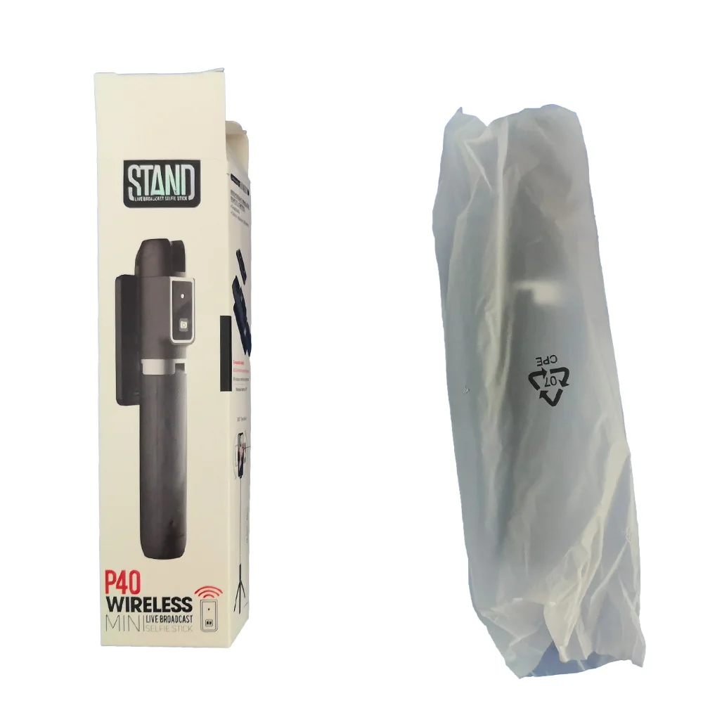 P40 wireless stainless steel tripod selfie phone holder shutter remote control selfie stick