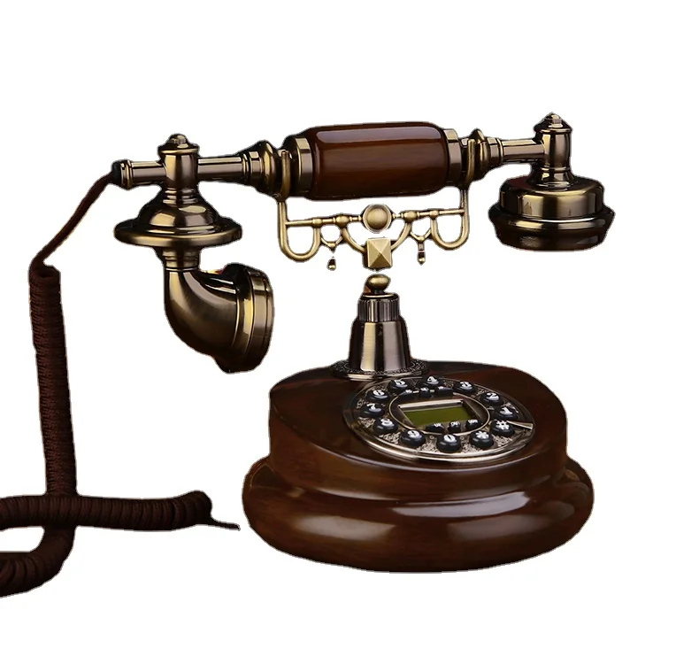 Old telephone keys European antique telephone landline telephone retro creative fixed landline