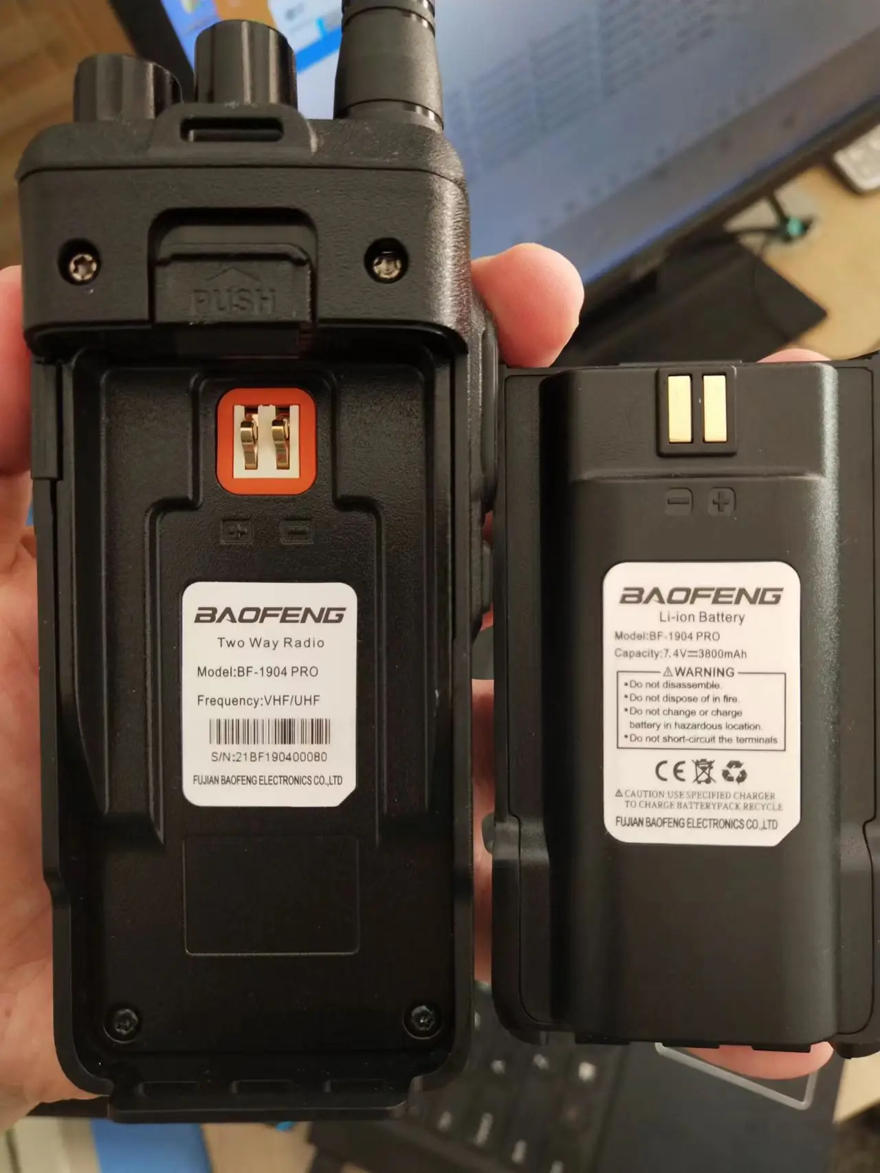 Baofeng BF-1904 Walkie Talkie UHF 10W Two-way Radio Ham FM Transceiver Handheld radio