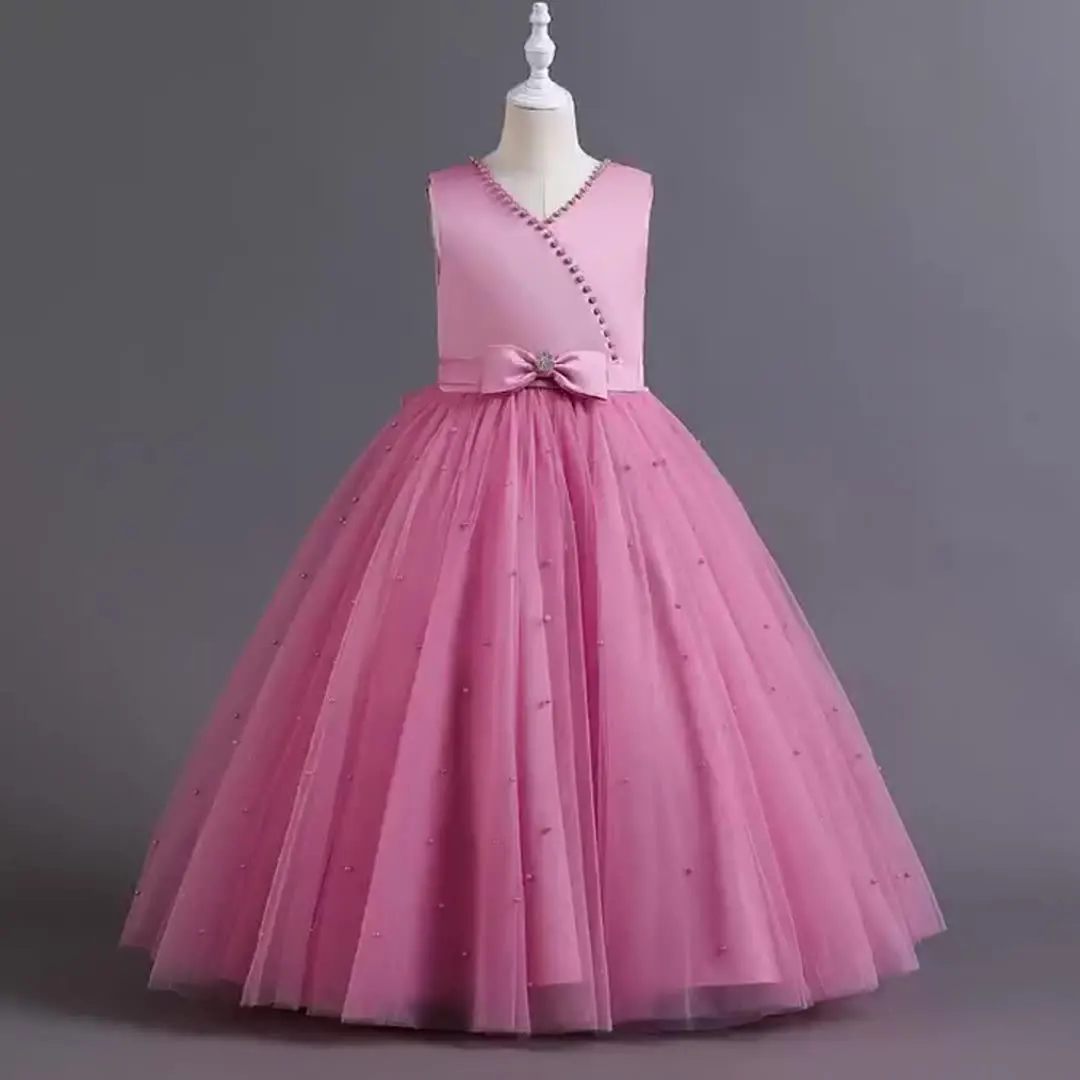 New  Collection Purple Sequined 12 year old Flower Girl Princess Dress Evening Gown Girls Wedding  Maxi Dress