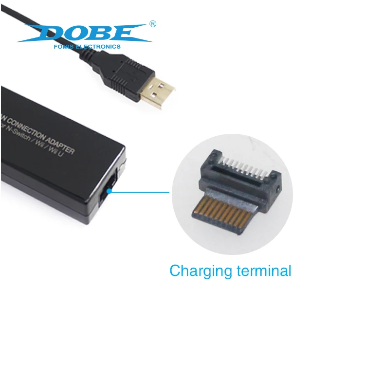 DOBE Factory Original Network LAN Connection Adapter Fit for Nintendo Switch / Wii / Wii U Game Console Game Accessories